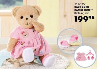 KiDS Coolshop Baby born bamse outfit tilbud
