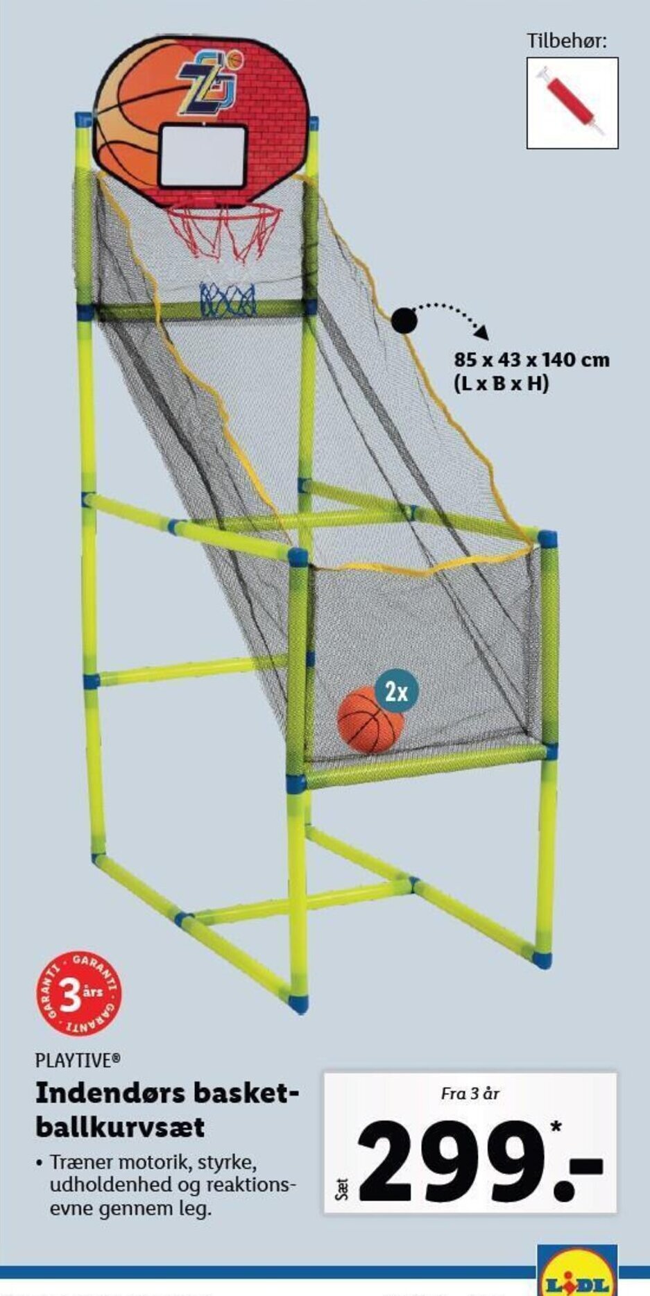 Playtive Indendørs Basketballkurvsæt tilbud hos Lidl