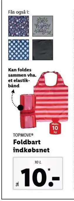 Lidl Topmove Foldbart Indkøbsnet tilbud