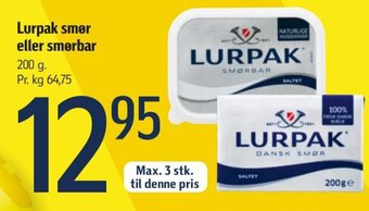 Føtex Lurpak Smør eller Smørbar tilbud