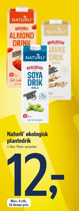 Føtex Naturli' Økologisk Plantedrik tilbud