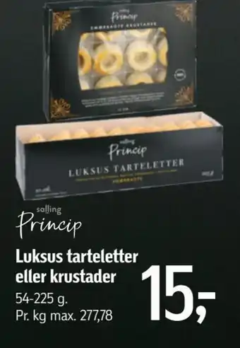 Føtex Salling Princip Luksus Tarteletter eller Krustrader tilbud