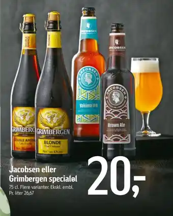 Føtex Jacobsen eller Grimbergen Specialøl tilbud