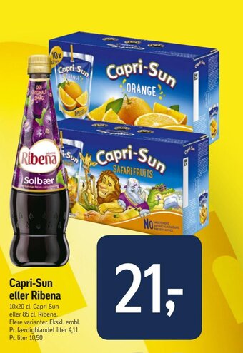 Føtex Capri-Sun eller Ribena tilbud