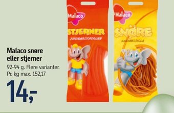 Føtex Malaco Snøre eller Stjerner tilbud