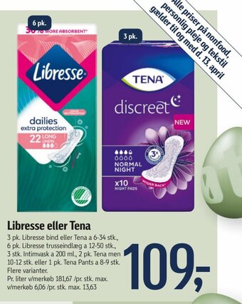 Føtex Libresse eller Tena tilbud