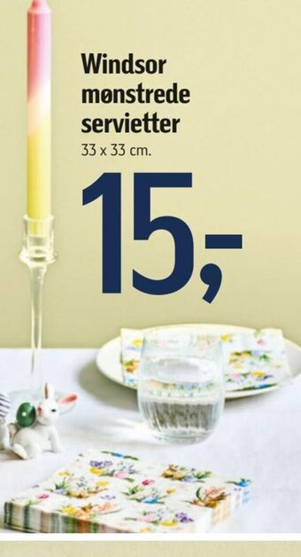 Føtex Windsor Mønstrede Servietter tilbud