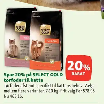 Maxi Zoo Spar 20 % på select gold tørfoder til katte tilbud