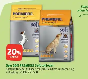 Maxi Zoo Spar 20 % premiere soft tørfoder tilbud