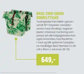 Basil ever- green dobbelttaske