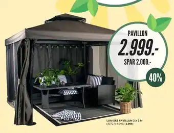 My Home Lumiere pavillon 3 x 3 m tilbud