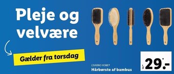 Lidl Livarno home hårbørste af bambus tilbud