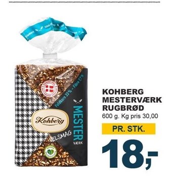 Let-Køb Kohberg mesterværk rugbrød tilbud