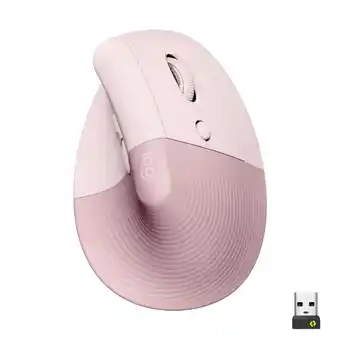 Logitech lift vertikal mus (dark rose)
