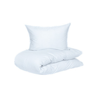 SengeSpecialisten Borås cotton cille sengetøj 140x200/60x63 cm blå tilbud