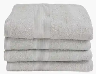 Home-tex Håndklæde - 50x100 cm - lysegrå - 100% bomuld - frotte håndklæde fra by borg tilbud