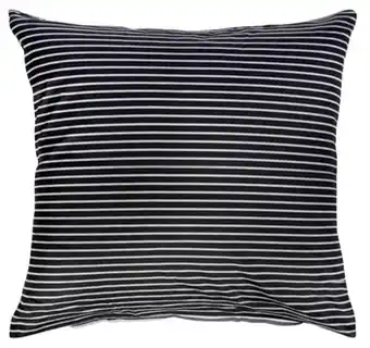Pudebetræk 50x70 cm - narrow lines black - sort - 2 i 1 design - 100% bomuldssatin