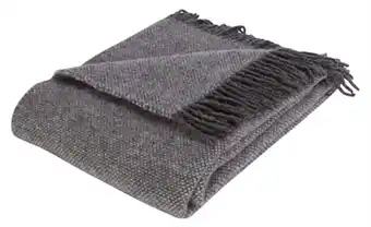 Uldplaid - blødt uldtæppe - høie plaid - mascot grå - 130x170 cm - høie