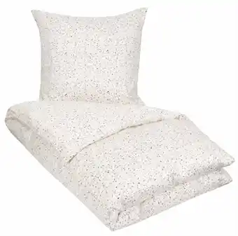 Sengetøj 200x220 cm - marble white - sengelinned i 100% bomuldssatin - by night sengetøj til dobbeltdyne