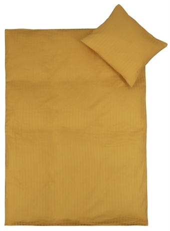 Home-tex Junior sengetøj 100x140 cm - karrygult sengesæt til junior - 100% bomuldssatin tilbud