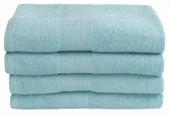 Badehåndklæde - 70x140 cm - blå - 100% bomuld - frottehåndklæde fra by borg