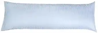 Home-tex Pudebetræk 50x150 cm - lyseblå - jacquardvævet - 100% bomuldssatin tilbud