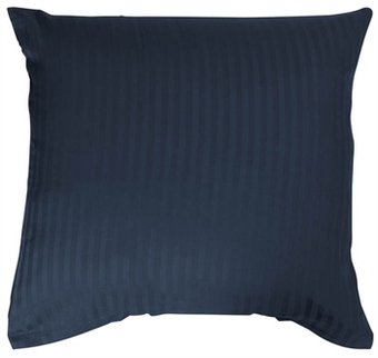 Pudebetræk 60x63 cm - jacquardvævet - mørkeblå - 100% bomuldssatin