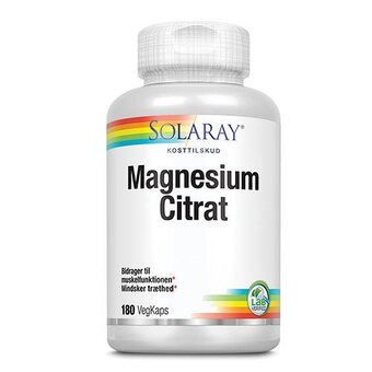 Helsam Solaray magnesium citrat - 180 kap tilbud