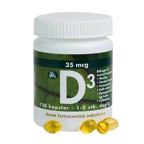 Helsam Grønne dfi vitaminer d3-vitamin 35 mcg - 120 kap tilbud