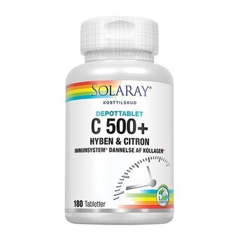 Helsam Solaray c-vitamin c500+ hyben, citron - 180 tab tilbud