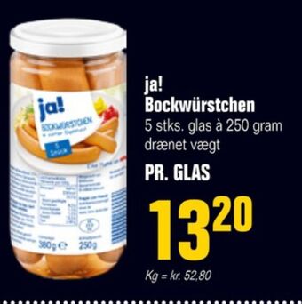 Otto Duborg Ja! bockwurst tilbud