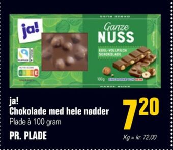 Ja! chokoladeplade ganze nuss