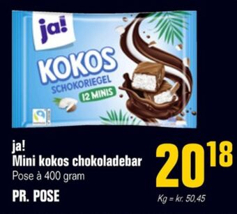 Otto Duborg Ja! chokoladebar kokos minis tilbud