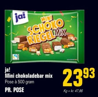 Poetzsch Padborg Ja! chokoladebar mini schoko riegel mix tilbud