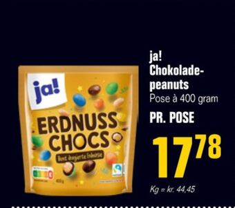 Poetzsch Padborg Ja! chokoladepastiller peanuts tilbud