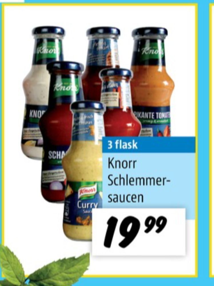 Knorr sauce flydende tilbud hos zur Krone