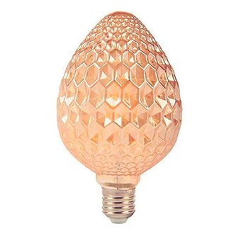 4w dekorativ globe 95 i vintage kogle design - filament led pære 360-400 lumen