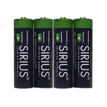 Sirius batterier genopladelige 4 stk. aa