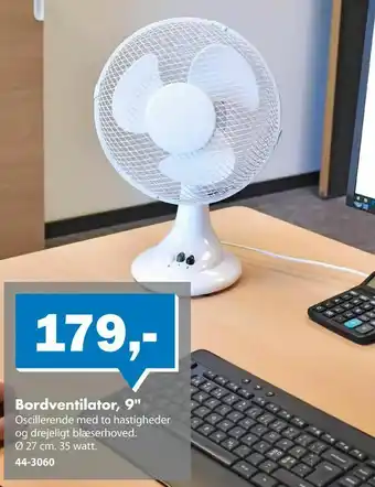 Biltema Bordventilator, 9” tilbud