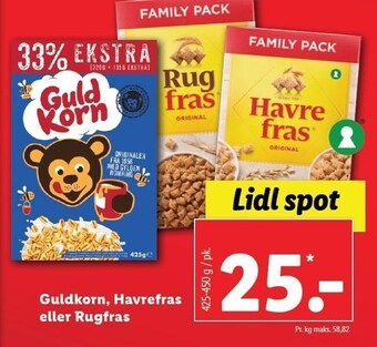 Guldkorn, havrefras eller rugfras