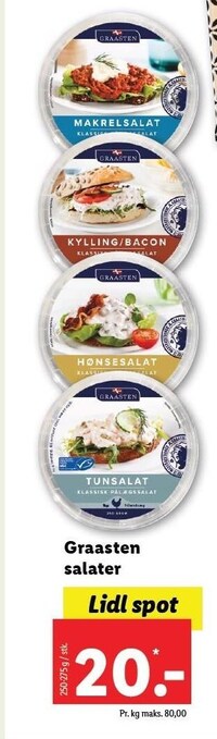 Lidl Graasten salater tilbud
