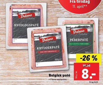 Lidl Belgisk paté tilbud