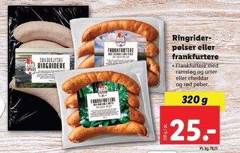 Lidl Ringriderpølser el. frankfurtere tilbud