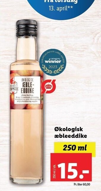 Lidl Økologisk æbleeddike tilbud
