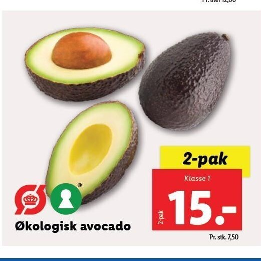 Økologisk avocado tilbud hos Lidl