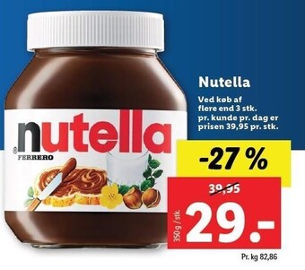 Lidl Nutella tilbud