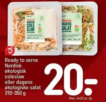 REMA 1000 Ready to serve nordisk økologisk colwslaw el. dagens økologiske salat tilbud