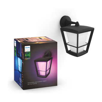 Philips hue wca econic væglampe udendørs sort 230v