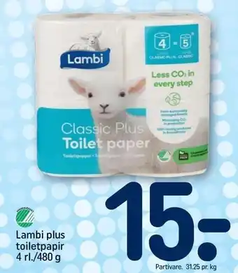 REMA 1000 Lambi plus toiletpapir tilbud