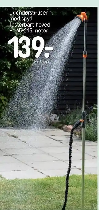 Udendørsbruser med spyd